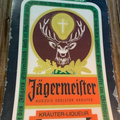 Vintage JÃ¤germeister Bar / Beer Plastic Sign, 60" Tall, New