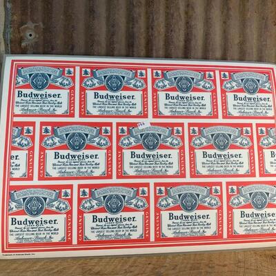 Vintage Budweiser Glasses, Mugs, Placemats and Bank - QTY 9