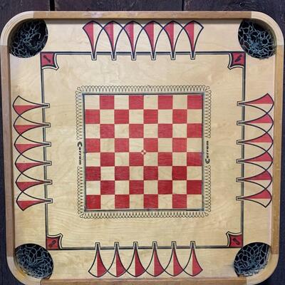 Antique Wooden Cheese / Checkers / Billiards Board, Game Night