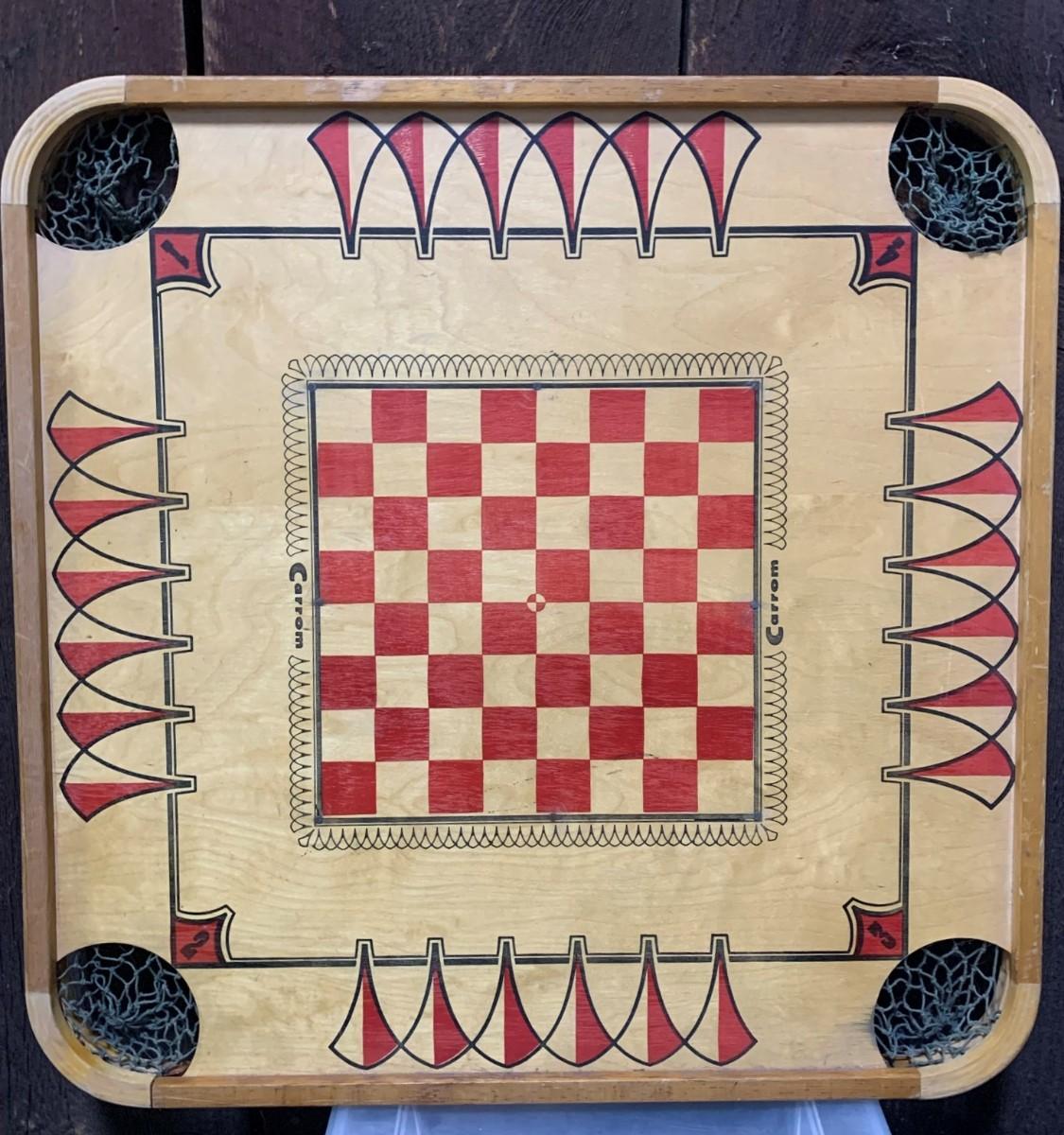 Antique Wooden Cheese / Checkers / Billiards Board, Game Night