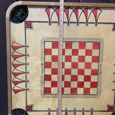 Antique Wooden Cheese / Checkers / Billiards Board, Game Night