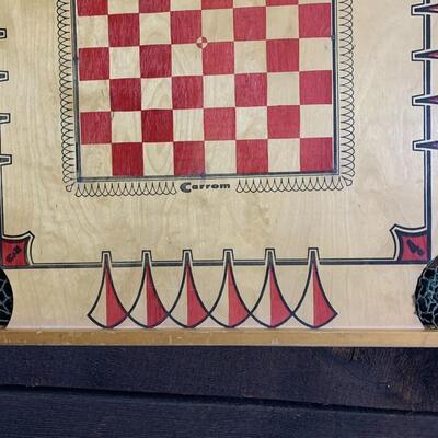 Antique Wooden Cheese / Checkers / Billiards Board, Game Night