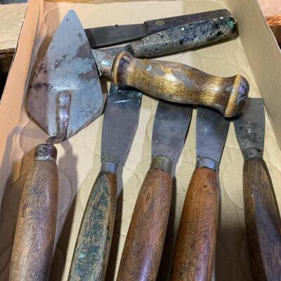 Vintage Tools - Putty Knifes & Trowel - QTY 8