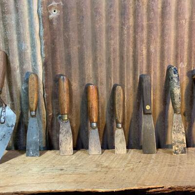 Vintage Tools - Putty Knifes & Trowel - QTY 8