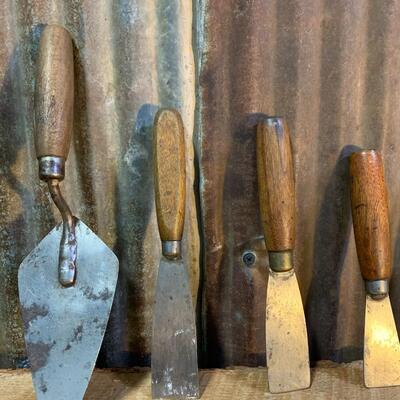 Vintage Tools - Putty Knifes & Trowel - QTY 8