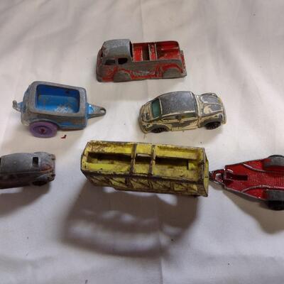 Vintage Tootsie Toy Cars, VW, Fire Truck - QTY 21