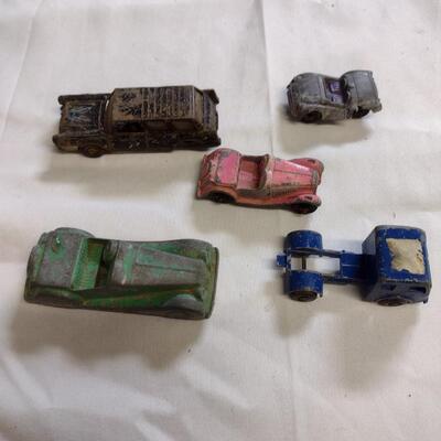 Vintage Tootsie Toy Cars, VW, Fire Truck - QTY 21