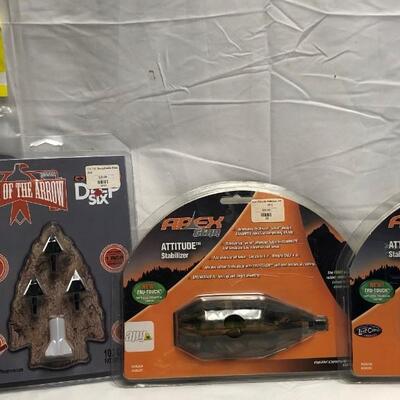 Archery Gear, 2 Stabilizers, Tooth of the Arrow Tips, Qty 4
