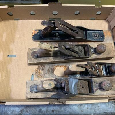 Antique Wood Planes, Stanley- QTY 4