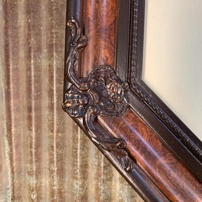 Antique Large Frame Painting, Ornate Wood Frame