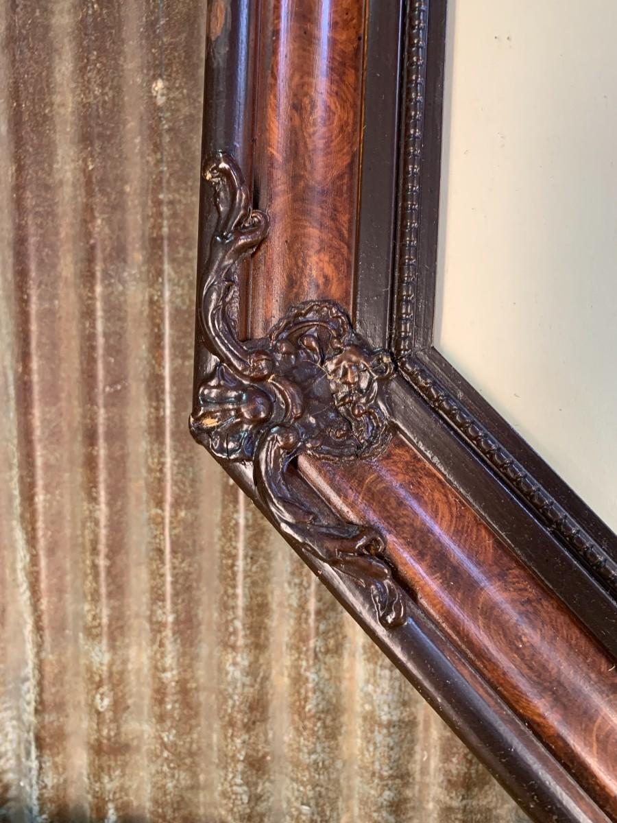 Antique Large Frame Painting, Ornate Wood Frame