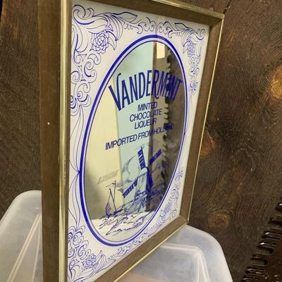 Vintage Vander mint Chocolate Liqueur Bar Mirror