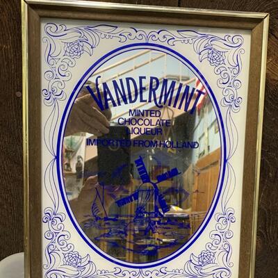 Vintage Vander mint Chocolate Liqueur Bar Mirror