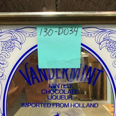 Vintage Vander mint Chocolate Liqueur Bar Mirror