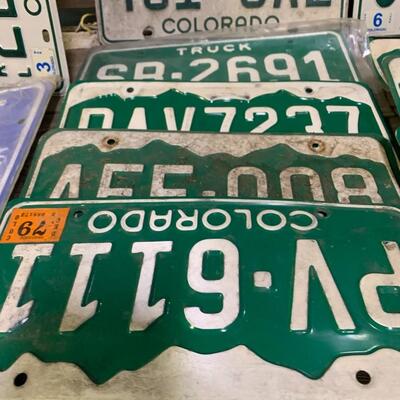 Vintage 1974 - 90 Colorado License Plates - QTY 18
