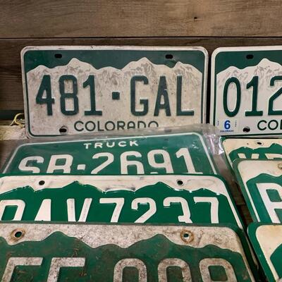 Vintage 1974 - 90 Colorado License Plates - QTY 18
