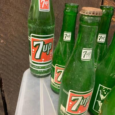 Antique 7-Up Soda Pop Bottle - QTY 10