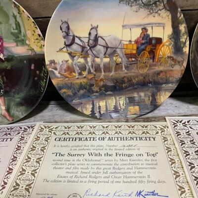 Annie, OLD West Collector Plates, COA in Box, MINT - QTY 5