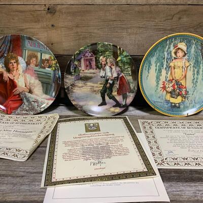 Annie, OLD West Collector Plates, COA in Box, MINT - QTY 3