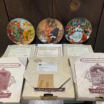 Annie, OLD Carnival Collector Plates, COA in Box, MINT - QTY 3
