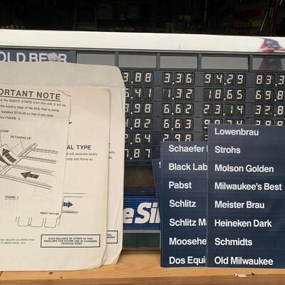 Brand New Coors Light Silver Bullet Pricing Board - Plastic