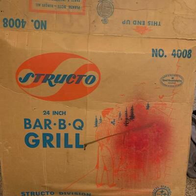 Vintage Structo Bar - B - Q Grill in Original Box w/instructions