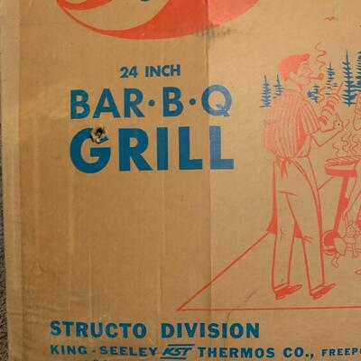 Vintage Structo Bar - B - Q Grill in Original Box w/instructions