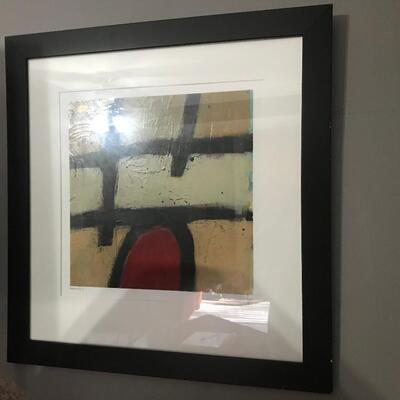 2 PC ABSTRACT  FRAMED ART