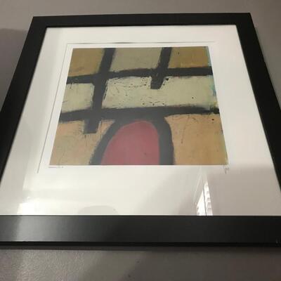 2 PC ABSTRACT  FRAMED ART