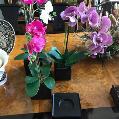3 FAUX ORCHIDS