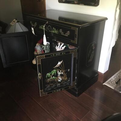 JASPER ORGINAL - HALLMARK OF DISTINCTION - CHINOISERIE  FOYER BUFFET, MIRROR & DECO BOX