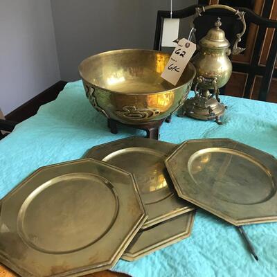 6 PC BRASS SERVING SET