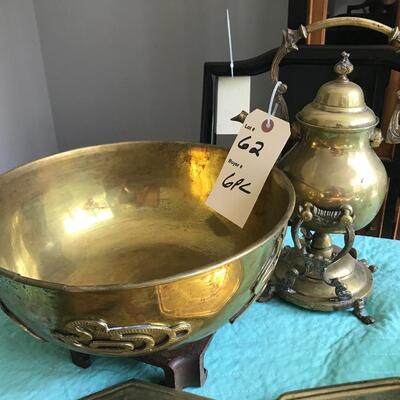 6 PC BRASS SERVING SET