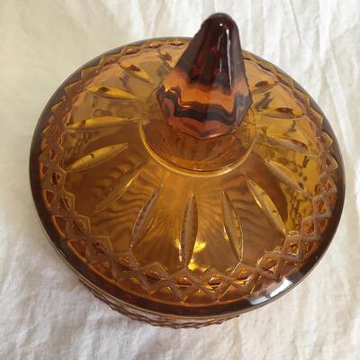 Vintage Amber Candy dish