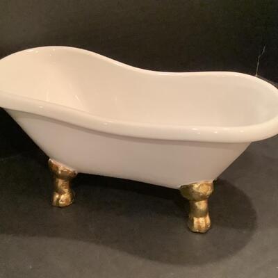 I 670  Lot of Three Porcelain Decorative Bath Tubs