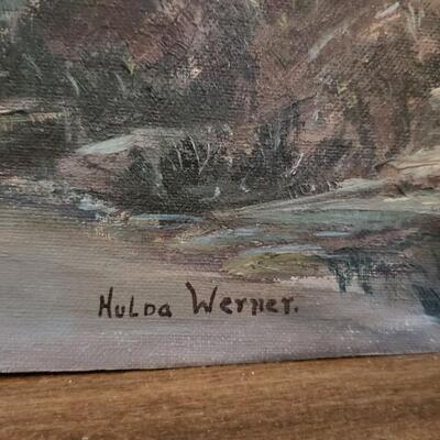 Hulda Werner painting on board