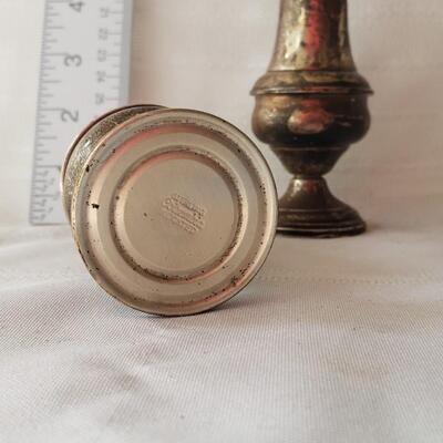 Columbia Sterling salt and pepper shakers weighted