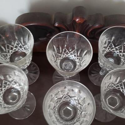 6 Waterford wine glasses stemware