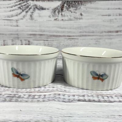 Fruit & Butterfly Oven To Table Cookware Set of Two Ramakins