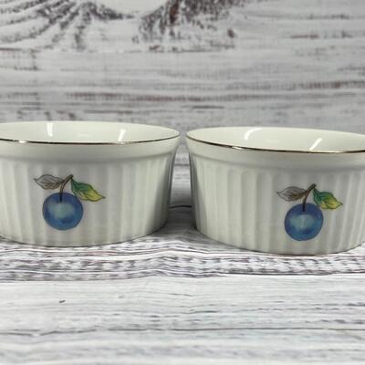 Fruit & Butterfly Oven To Table Cookware Set of Two Ramakins