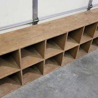 Lot 1: Vintage Handbuilt Storage Cubby System 