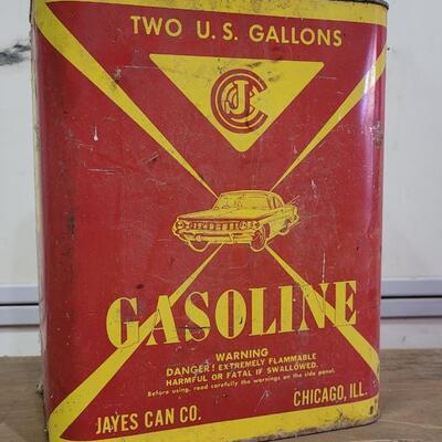 Lot 4: Vintage 2 GALLON Jayes Metal Gasonline Can