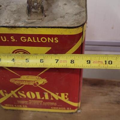 Lot 4: Vintage 2 GALLON Jayes Metal Gasonline Can