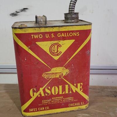 Lot 4: Vintage 2 GALLON Jayes Metal Gasonline Can