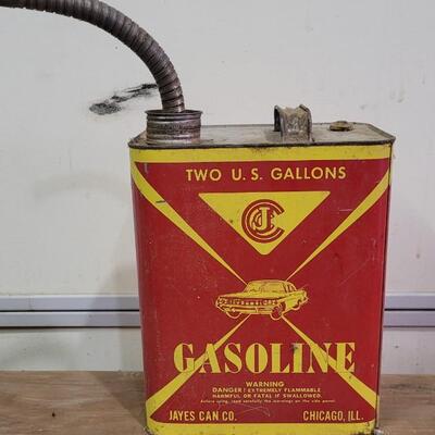 Lot 4: Vintage 2 GALLON Jayes Metal Gasonline Can