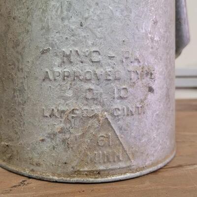 Lot 5: Vintage 4 Quart Metal Spout Shield Can 