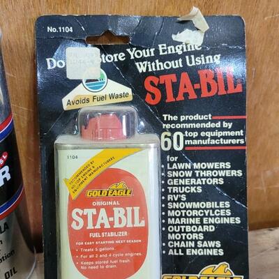 Lot 10: Assortment of Vintage NEW Unused Chemicals  (STA-BIL, ENGINE RESTORE, GAS ANTIFREEZE)