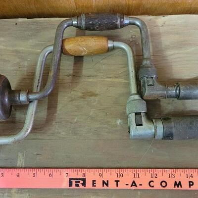 Lot 12: (2) Vintage Hand Drill Press Tools