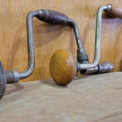 Lot 12: (2) Vintage Hand Drill Press Tools