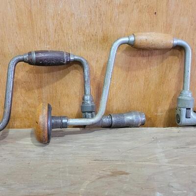 Lot 12: (2) Vintage Hand Drill Press Tools